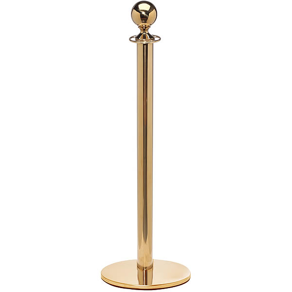 Elegance Deluxe Ball Top Rope Barrier Post in Stainless Steel or Brass